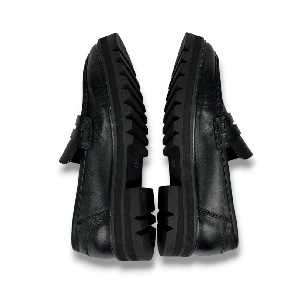 Aster Lug Sole Penny Loafers Womens Size 11 Black Leather Chunky Academia Y2K - Picture 8 of 11